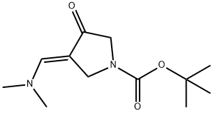 tert-butyl(E)-3-((dimethylamino)methylene)-4-oxopyrrolidine-1-carboxylate Struktur