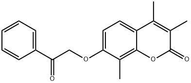 3,4,8-trimethyl-7-(2-oxo-2-phenylethoxy)-2H-chromen-2-one Struktur