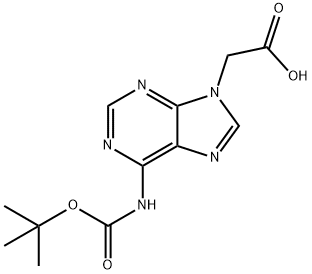 N6-Boc-adenosin-9-yl acetic acid, 186046-99-1, 結(jié)構(gòu)式