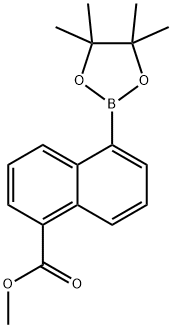 5-(Methoxycarbonyl)naphthalene-1-boronic acid pinacol ester Struktur