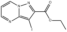 ethyl3-iodopyrazolo[1,5-a]pyrimidine-2-carboxylate Struktur