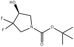 tert-butyl(S)-3,3-difluoro-4-hydroxypyrrolidine-1-carboxylate Struktur