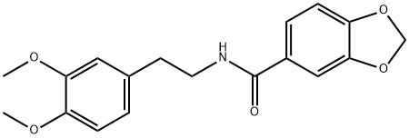 N-[2-(3,4-dimethoxyphenyl)ethyl]-1,3-benzodioxole-5-carboxamide Struktur