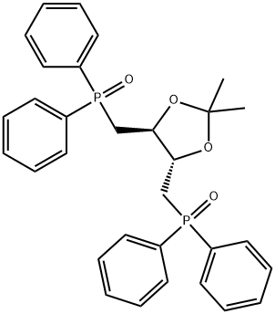 1,1'-[[(4S,5S)-2,2-Dimethyl-1,3-dioxolane-4,5-diyl]
bis(methylene)]bis[1,1-diphenyl-phosphine oxide] Struktur