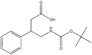 4-(tert-butoxycarbonylamino)-3-phenylbutanoic acid Struktur