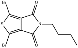 1,3-Dibromo-5-butyl-4H-thieno[3,4-c]pyrrole-4,6(5H)-dione Struktur