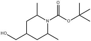 1-Boc-2,6-dimethyl-4-Piperidinemethanol Struktur