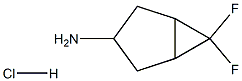 6,6-difluorobicyclo[3.1.0]hexan-3-amine hydrochloride Struktur