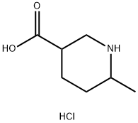 6-Methyl-piperidine-3-carboxylic acid hydrochloride Struktur