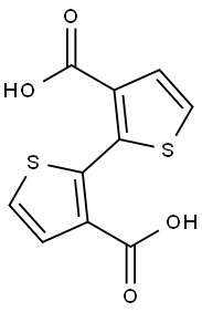 [2,2'-bithiophene]-3,3'-dicarboxylic acid Struktur