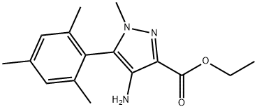 Ethyl 4-amino-5-mesityl-1-methyl-1H-pyrazole-3-carboxylate Struktur