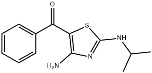 (4-amino-2-(isopropylamino)thiazol-5-yl)(phenyl)methanone Struktur