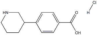 4-(piperidin-3-yl)benzoic acid hydrochloride Struktur