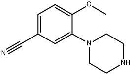 Benzonitrile, 4-methoxy-3-(1-piperazinyl)-
 Struktur