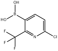 (6-chloro-2-(trifluoromethyl)pyridin-3-yl)boronic acid Struktur