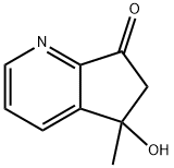 5-Hydroxy-5-methyl-5,6-dihydro-7H-cyclopenta[b]pyridin-7-one Struktur