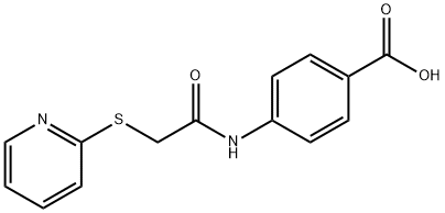 4-{[(pyridin-2-ylsulfanyl)acetyl]amino}benzoic acid Struktur