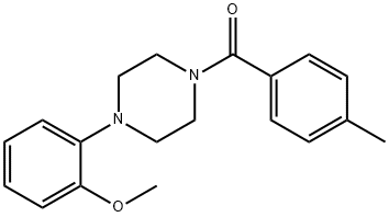 1-(2-methoxyphenyl)-4-(4-methylbenzoyl)piperazine Struktur