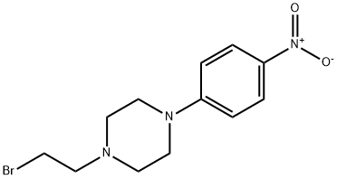 1-(2-Bromoethyl)-4-(4-nitrophenyl)piperazine Struktur