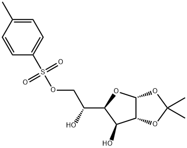 1,2-O-Isopropylidene-alpha-D-glucofuranose 6-tosylate Struktur