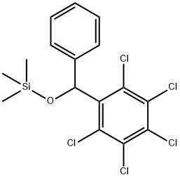 ((PENTACHLOROPHENYL)PHENYLMETHOXY)TRIMETHYLSILANE Struktur