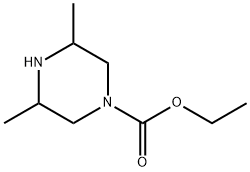 Ethyl 3,5-dimethylpiperazine-1-carboxylate Struktur