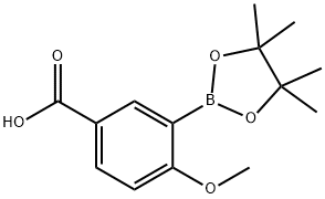 4-methoxy-3-(4,4,5,5-tetramethyl-1,3,2-dioxaborolan-2-yl)benzoic acid Struktur