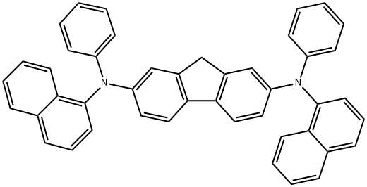 N2,N7-Di(naphthalen-1-yl)-N2,N7-diphenyl-9H-fluorene-2,7-diamine Struktur