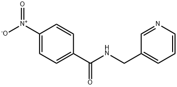 4-nitro-N-(pyridin-3-ylmethyl)benzamide Struktur