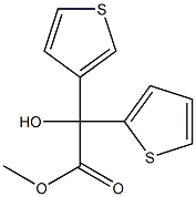 Methyl 2-Hydroxy-2-(Thiophen-2-Yl)-2-(Thiophen-3-Yl)Acetate Struktur