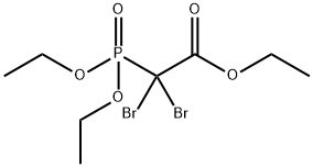 2,2-Dibromo-2-(diethoxyphosphinyl)acetic acid ethyl ester Struktur