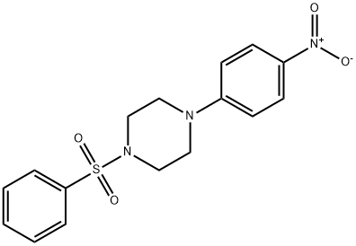 1-(4-nitrophenyl)-4-(phenylsulfonyl)piperazine Struktur