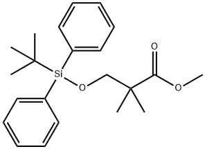 methyl 3-((tert-butyl(diphenyl)silyl)oxy)-2,2-dimethylpropanoate Struktur