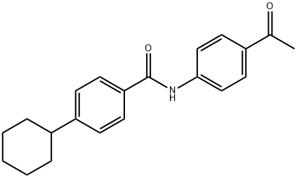 N-(4-acetylphenyl)-4-cyclohexylbenzamide Struktur