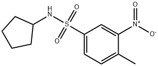 N-cyclopentyl-4-methyl-3-nitrobenzenesulfonamide Struktur