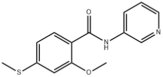 2-methoxy-4-(methylsulfanyl)-N-(pyridin-3-yl)benzamide Struktur