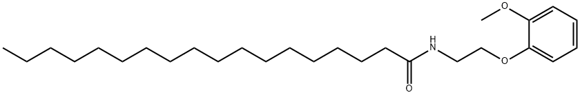 N-[2-(2-methoxyphenoxy)ethyl]octadecanamide Struktur