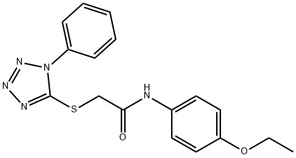 N-(4-ethoxyphenyl)-2-[(1-phenyl-1H-tetrazol-5-yl)sulfanyl]acetamide Struktur