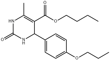 butyl 6-methyl-2-oxo-4-(4-propoxyphenyl)-1,2,3,4-tetrahydropyrimidine-5-carboxylate Struktur