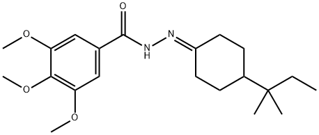 3,4,5-trimethoxy-N'-(4-(tert-pentyl)cyclohexylidene)benzohydrazide Struktur