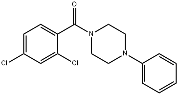 (2,4-dichlorophenyl)(4-phenylpiperazin-1-yl)methanone Struktur