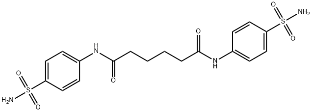 N,N'-bis[4-(aminosulfonyl)phenyl]hexanediamide Struktur