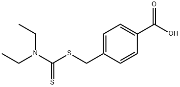 4-Diethylthiocarbamoylsulfanylmethyl-benzoic acid Struktur