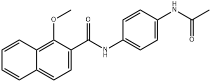 N-[4-(acetylamino)phenyl]-1-methoxynaphthalene-2-carboxamide Structure