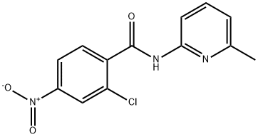 2-chloro-N-(6-methylpyridin-2-yl)-4-nitrobenzamide Struktur