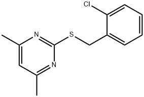 2-[(2-chlorobenzyl)sulfanyl]-4,6-dimethylpyrimidine Struktur