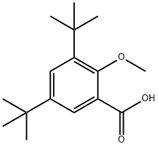 3,5-di-t-butyl-2-methoxybenzoic acid Struktur