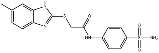 2-[(5-methyl-1H-benzimidazol-2-yl)sulfanyl]-N-(4-sulfamoylphenyl)acetamide Struktur