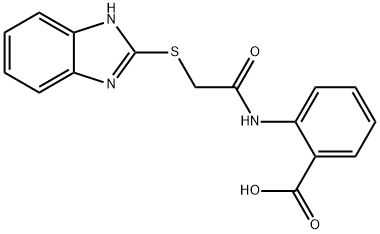 2-{[(1H-benzimidazol-2-ylsulfanyl)acetyl]amino}benzoic acid Struktur