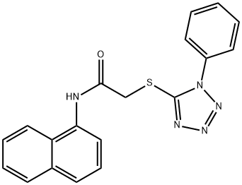 N-(naphthalen-1-yl)-2-[(1-phenyl-1H-tetrazol-5-yl)sulfanyl]acetamide Struktur